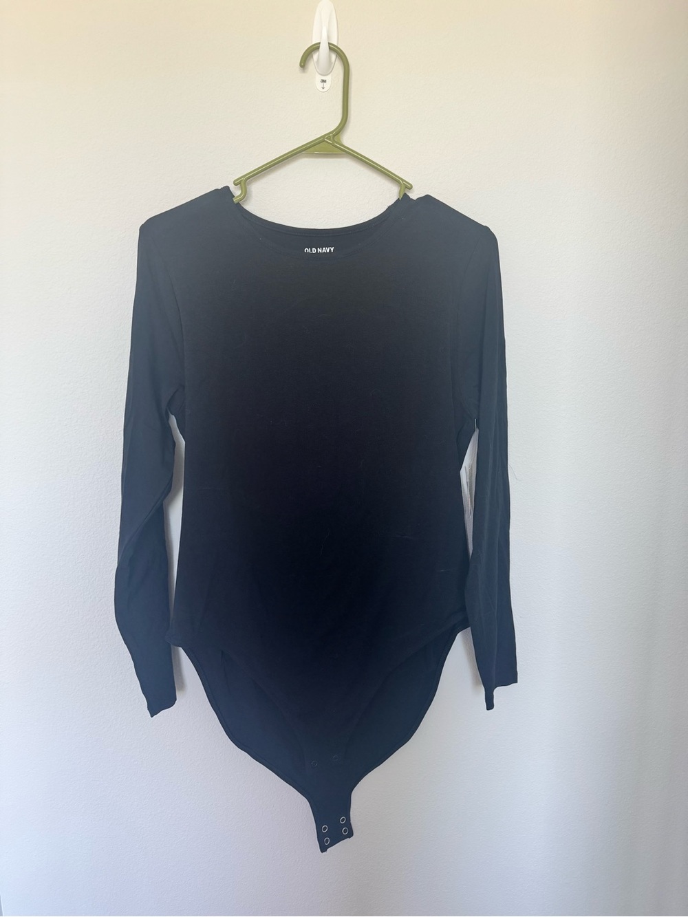 Old Navy Black Long Sleeve Scoop Neck Bodysuit